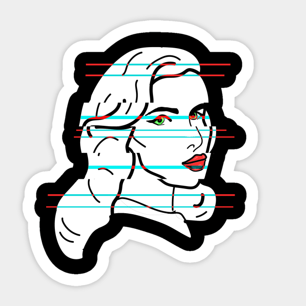 Glitch Sticker by deadlydelicatedesigns